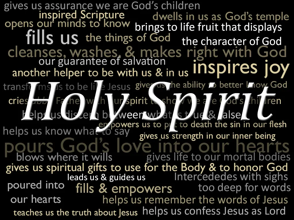 Holy Spirit - We are Not Left as Orphans 