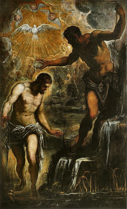Le Baptême du Christ -- Le Tintoret, 1594 -- Baptism in the Spirit